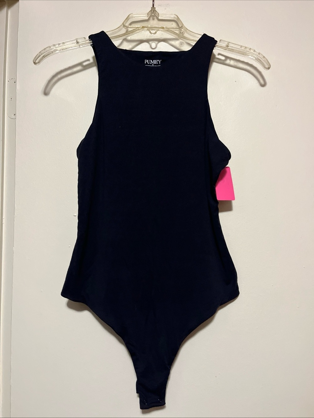 Pumiey Women’s Black High-Neck One-Piece